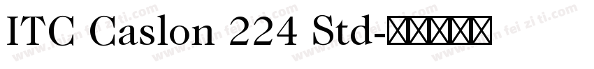 ITC Caslon 224 Std字体转换